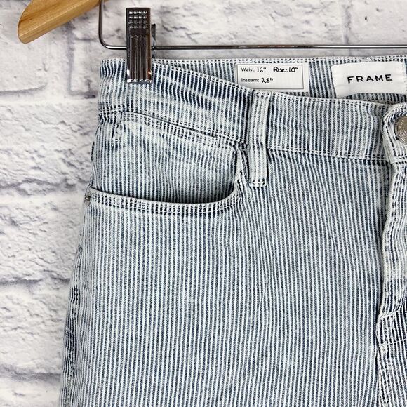 Frame Solar Stripe Le High Straight Jeans Sz 28 - Picture 4 of 7